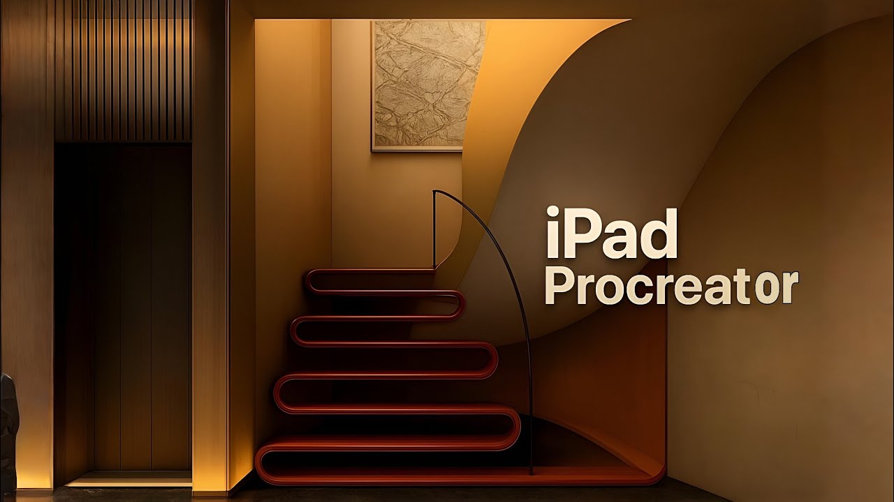 🤯 STAIRCASE EFFECT in PROCREATE (iPad Interior Design HACK!) 