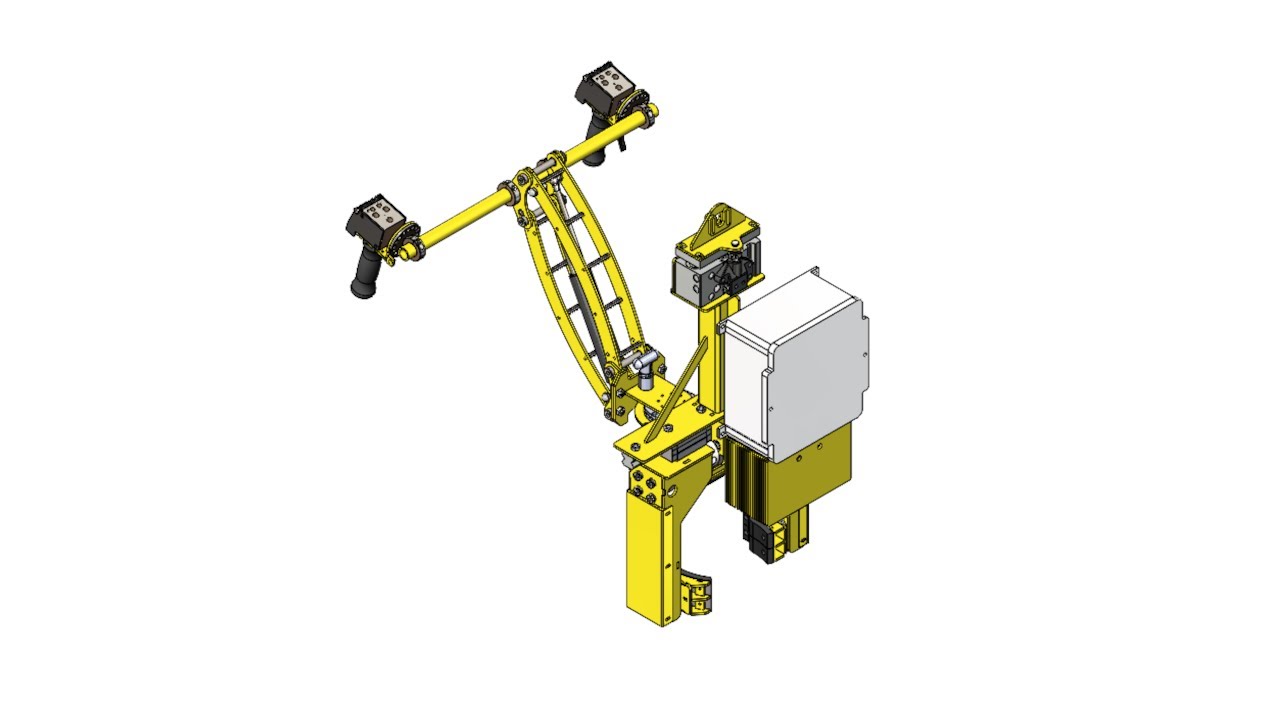 AIM6943 66 Lb. Manual Roll Pneumatic Gripper with Safety Set Down Stator Lift