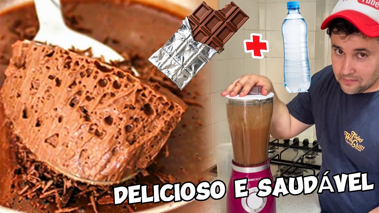 Misturei ÁGUA e CHOCOLATE! Virou a melhor MOUSSE que comi na vida