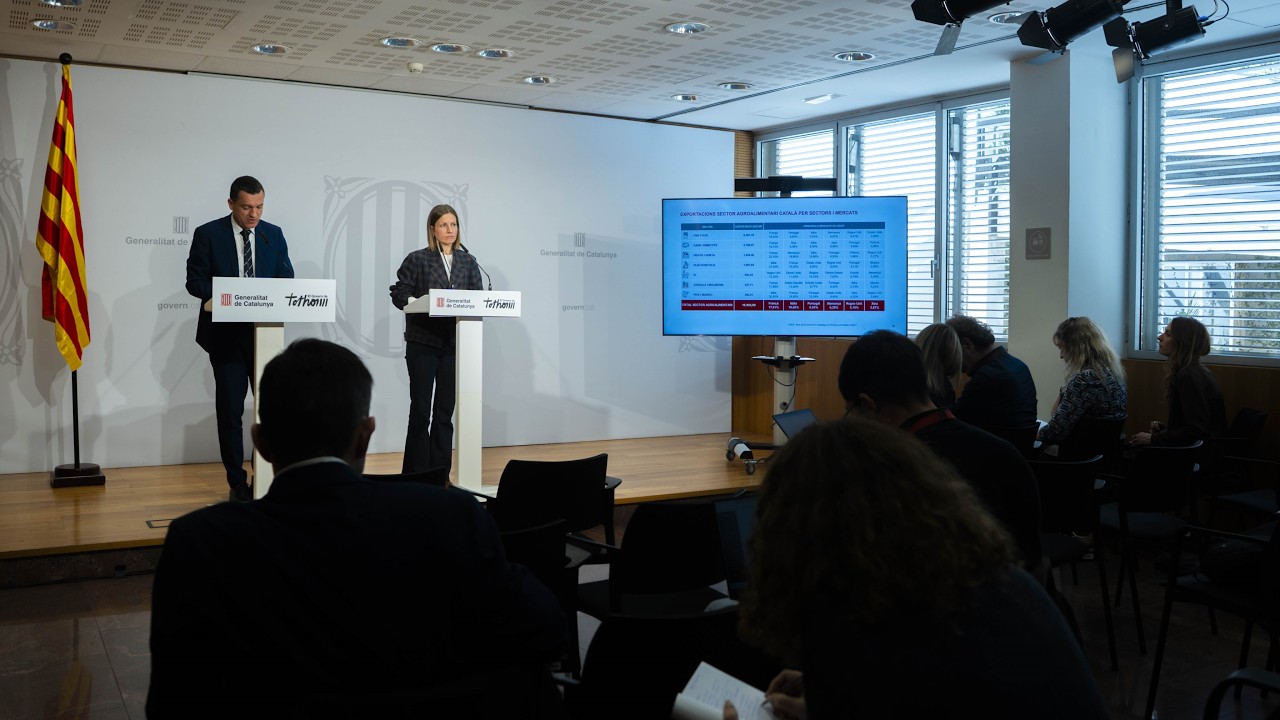 Les exportacions agroalimentàries catalanes superen els 16.900 M€ i creixen un 7,48% en valor