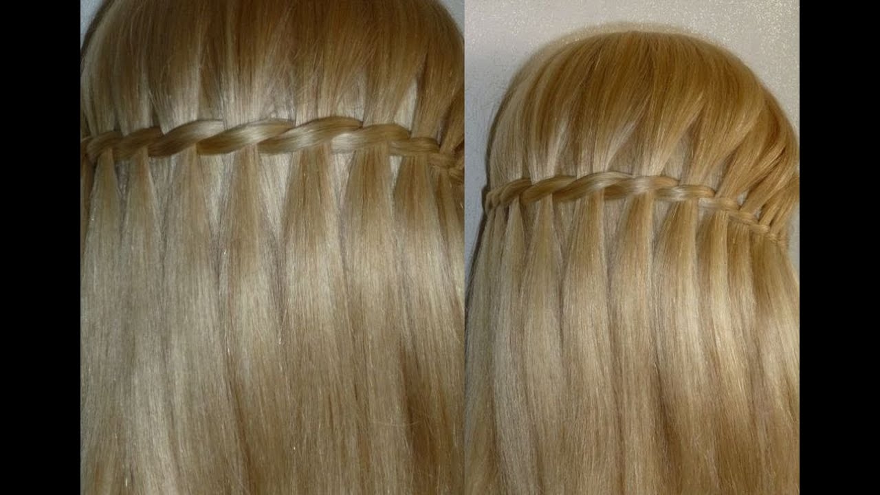 Waterfall Braid Hairstyle. Easy and Quick Everyday Hairstyles for Long & Medium Hair