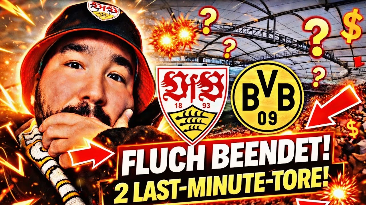 FLUCH BEENDET! 😱 MIT 2 LAST MINUTE  TOREN! 🙈 VfB Stuttgart vs Borussia Dortmund | Stadionvlog  🏟⚽️
