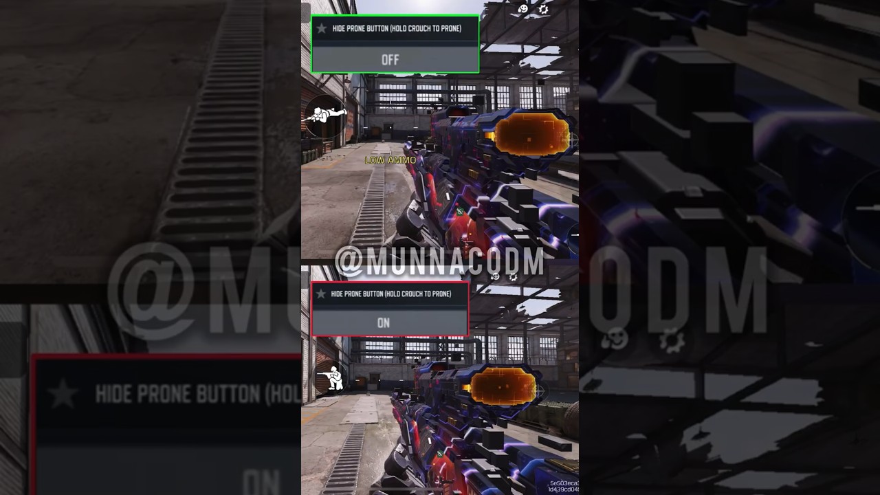 Hide prone button on/off codm #shorts #codmbr #codmiphone