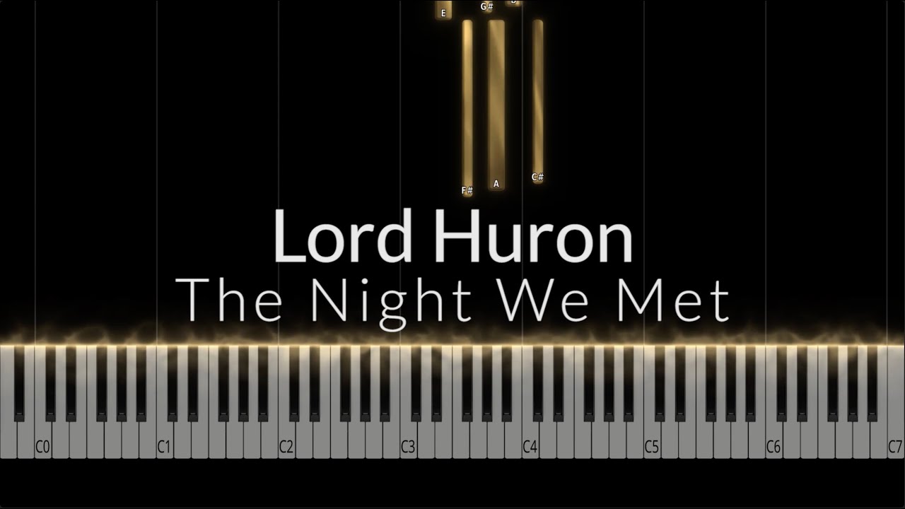 Lord Huron - The Night We Met Piano Tutorial