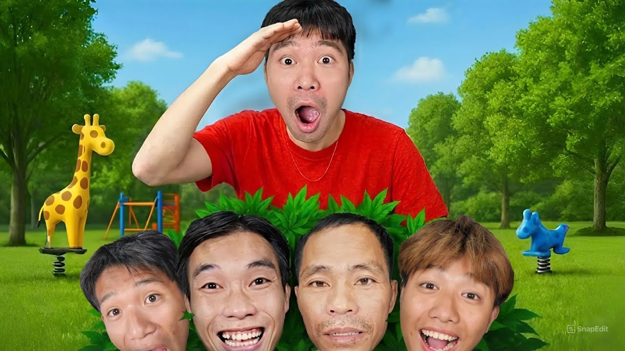 PHD   Thử Thách Trốn Tìm 4vs4 Trong 3 Công Viên