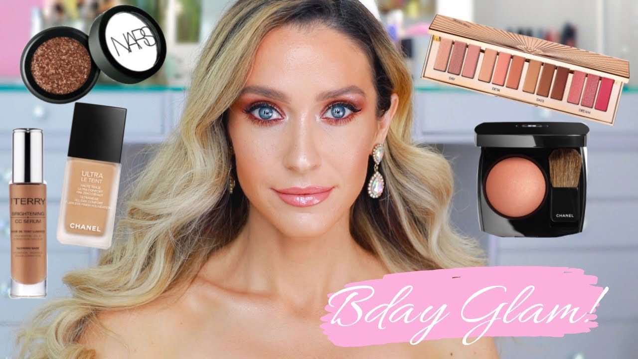 FULL FACE OF LUXURY FAVORITES!  BRONZE GODDESS BIRTHDAY GLAM MAKEUP!