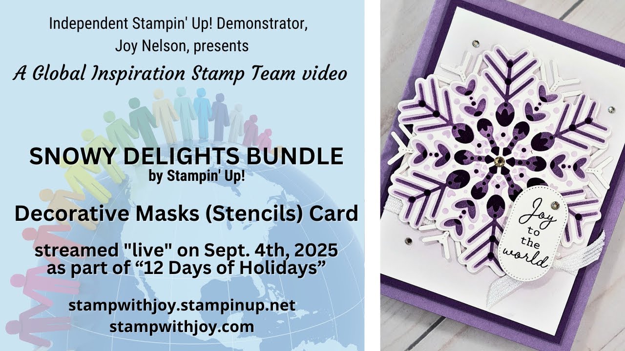 Snowy Delights Bundle with Decorative Masks (Stencils) Card - 12 Days of Holidays (with others)