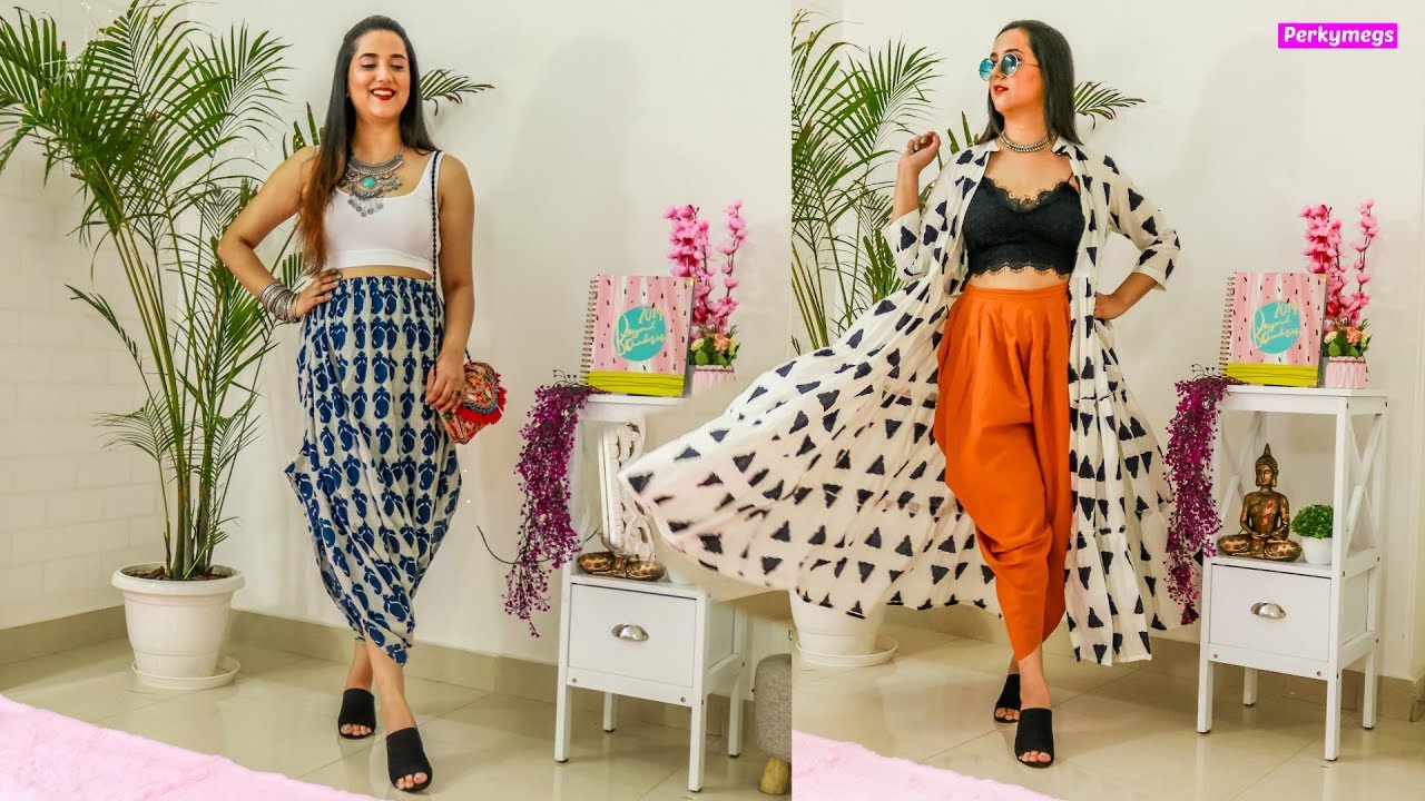 8 Ways to Style Dhoti Pants | Indo western Style  Perkymegs