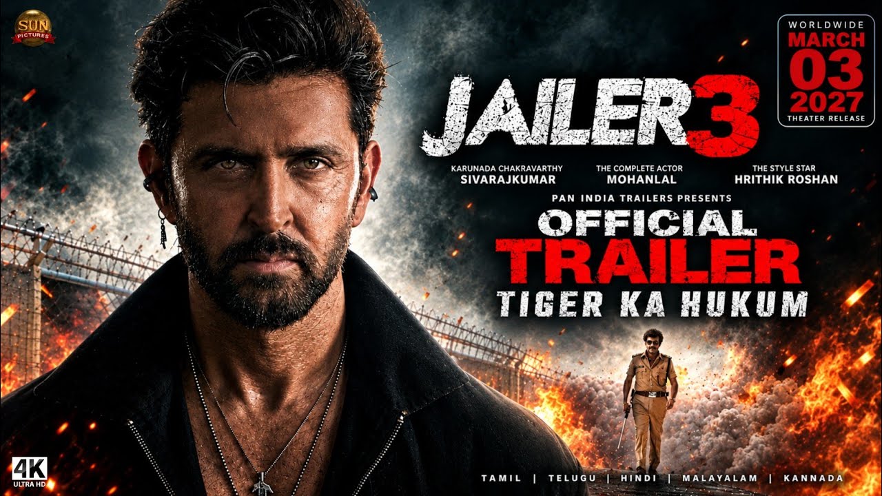 Jailer 3 Final War : Official Trailer | Rajinikanth | Hrithik Roshan | Mohanlal | Jailer 2 FullMovie