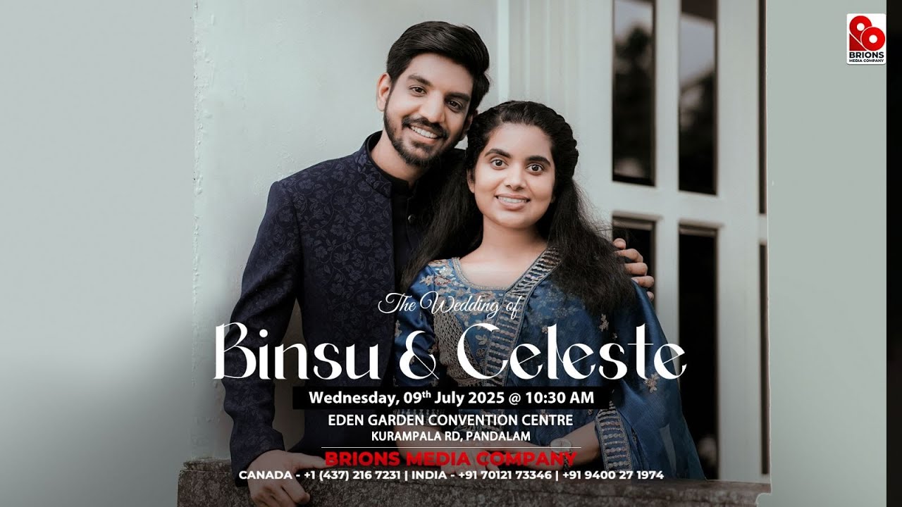 Binsu + Celeste | Wedding Day Live Telecast | 09.07.2025 | #brionsmediacompany #bmc