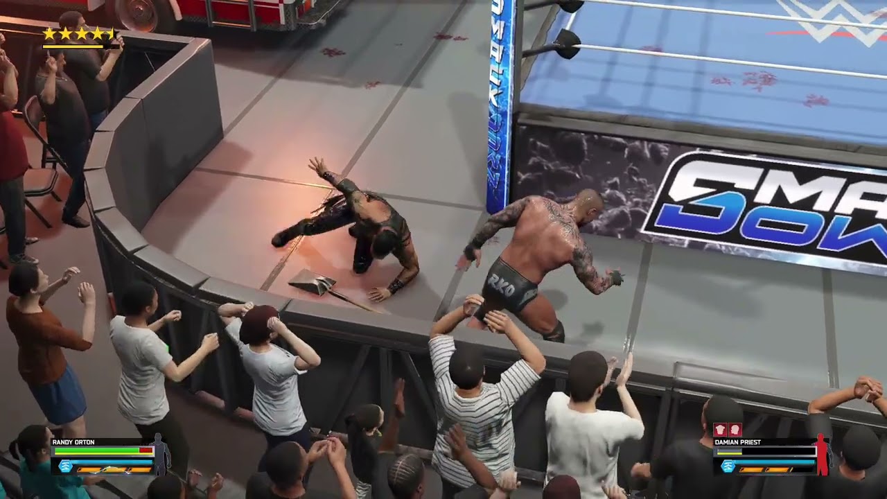 randy orton vs damian priest crazy ambulance match