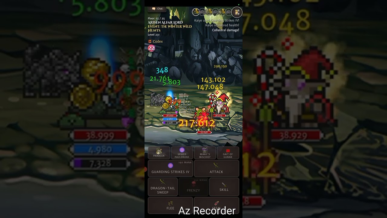 Orna RPG - Battle Dungeon Boss Horde mode with Gilgamesh Ursa at anguish level 22 (shackled)