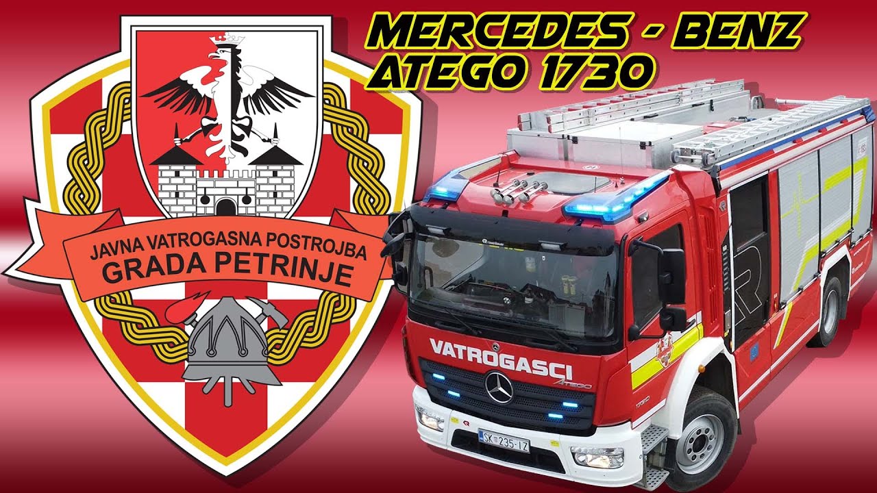 NOVO navalno vozilo Mercedes Atego 1730, JVP Petrinja, Fire  brigade Petrinja, Croatia