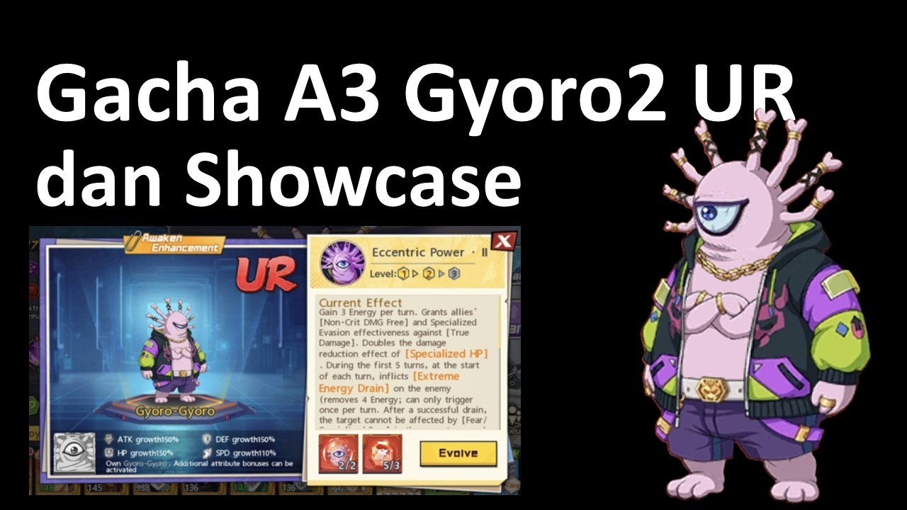 Gacha Awaken3 Gyoro UR dan Showcase Arena