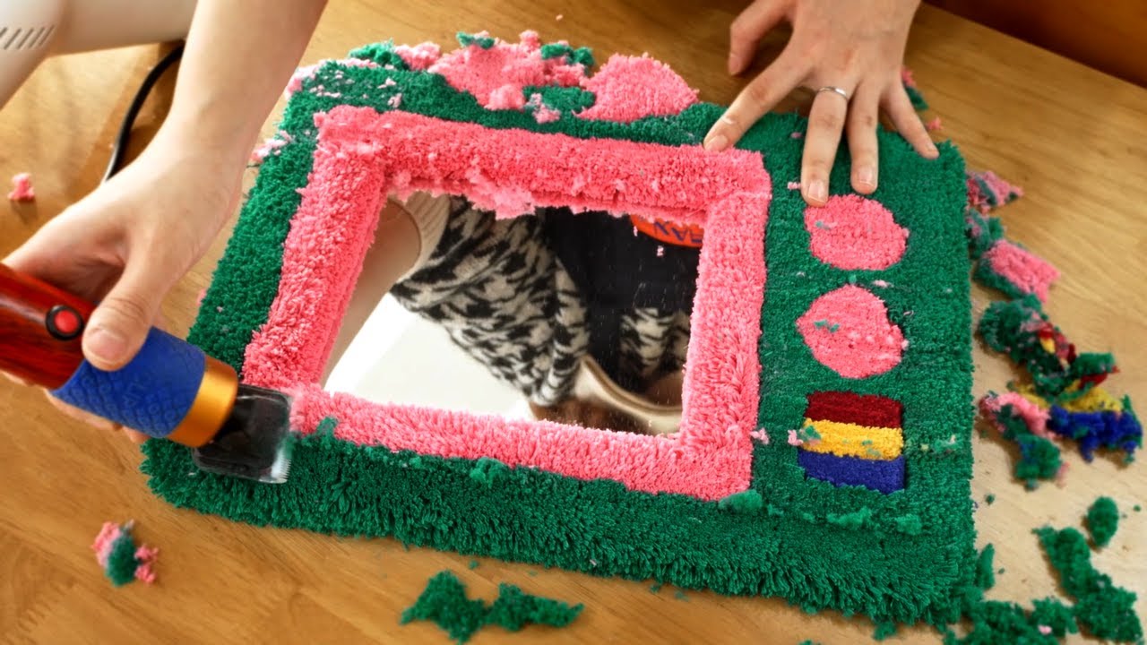 Tufting Studio | Making a Unique Mirror by Tufting | DIY