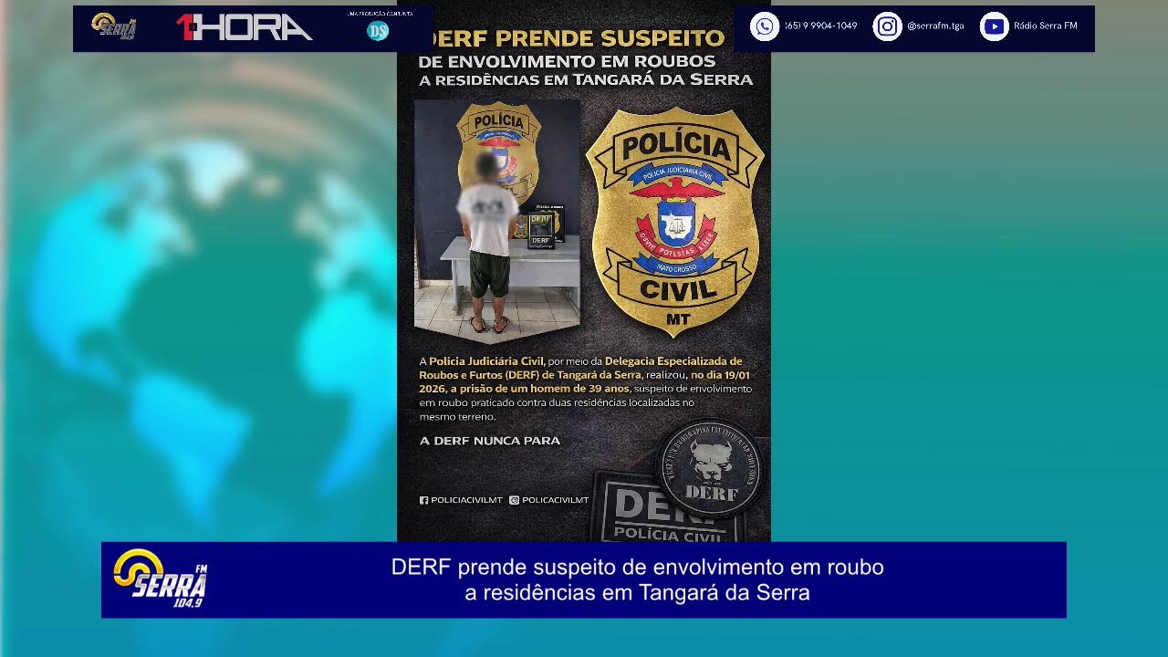 PROGRAMA PRIMEIRA HORA – 21 DE JANEIRO DE 2026 #TANGARÁ #MATOGROSSO #SERRAFM #RÁDIO #NOTÍCIAS