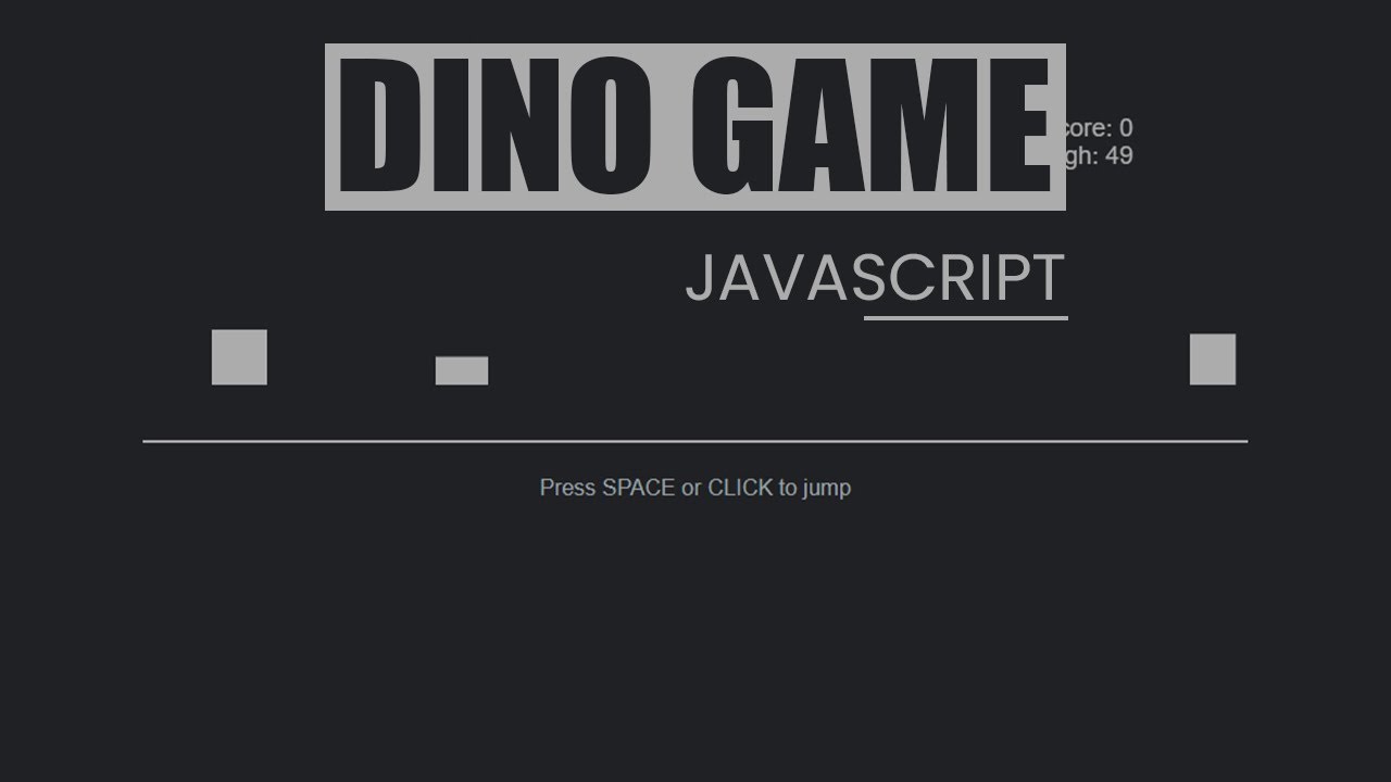 Advanced Dino Game using HTML CSS & JavaScript _  Chrome Dino Game Concept