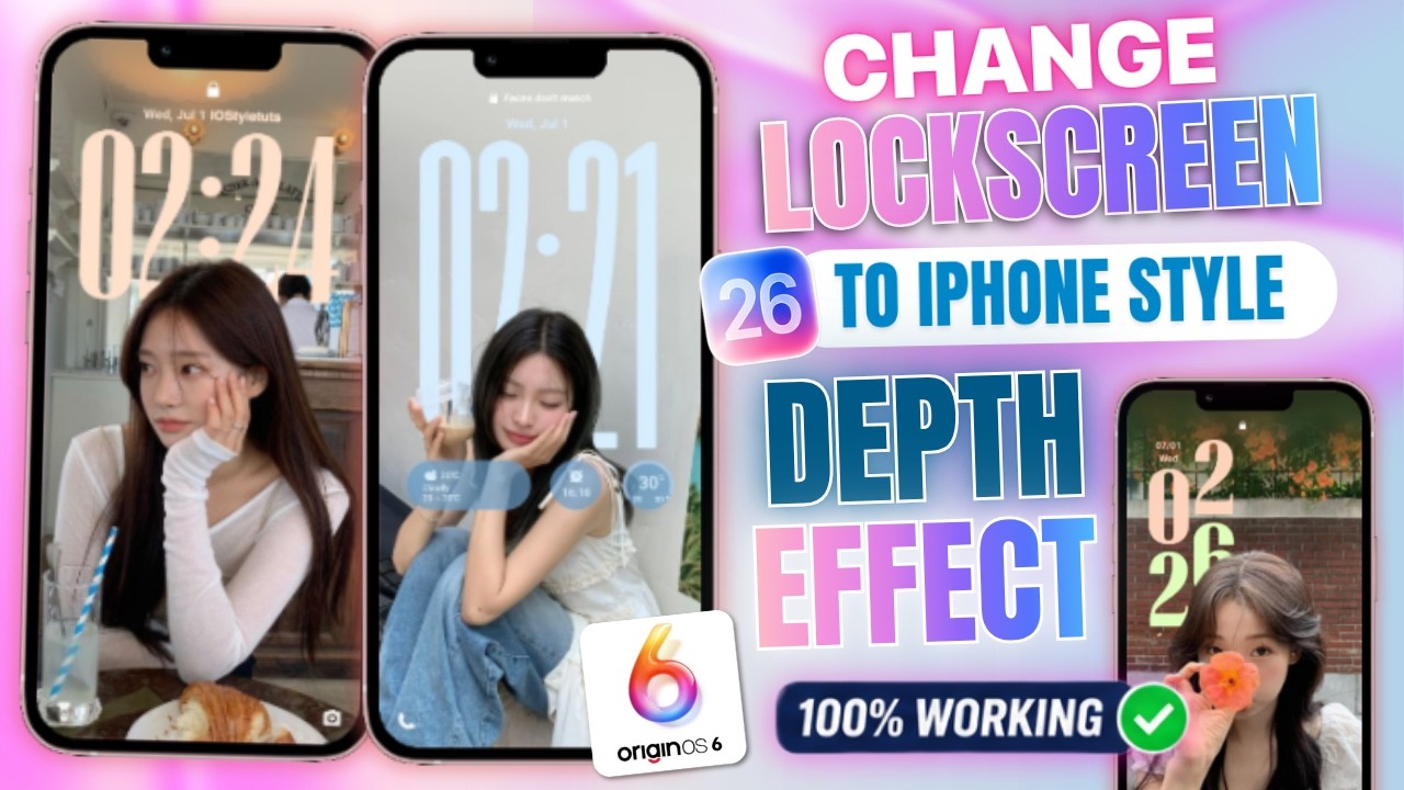 Change Lock Screen to iPhone iOS Depth Effect on Origin OS 6 Android