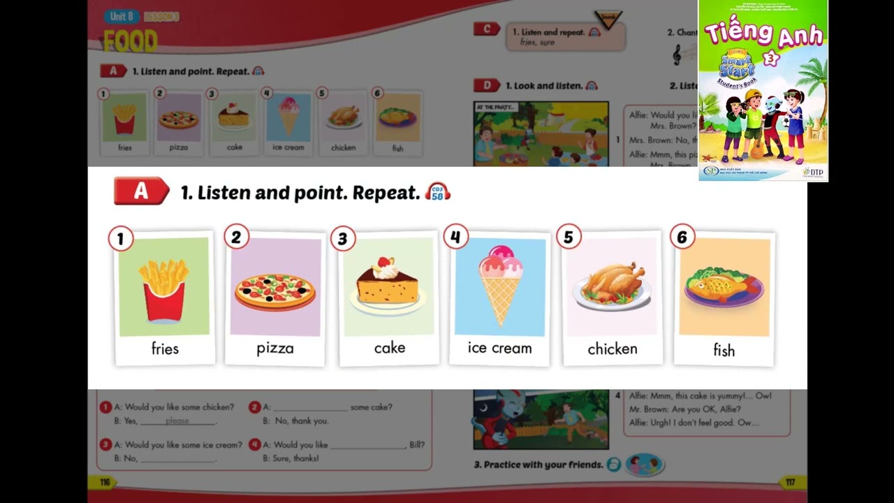 Tiếng Anh lớp 3 Smart Start - Unit 8 - Food