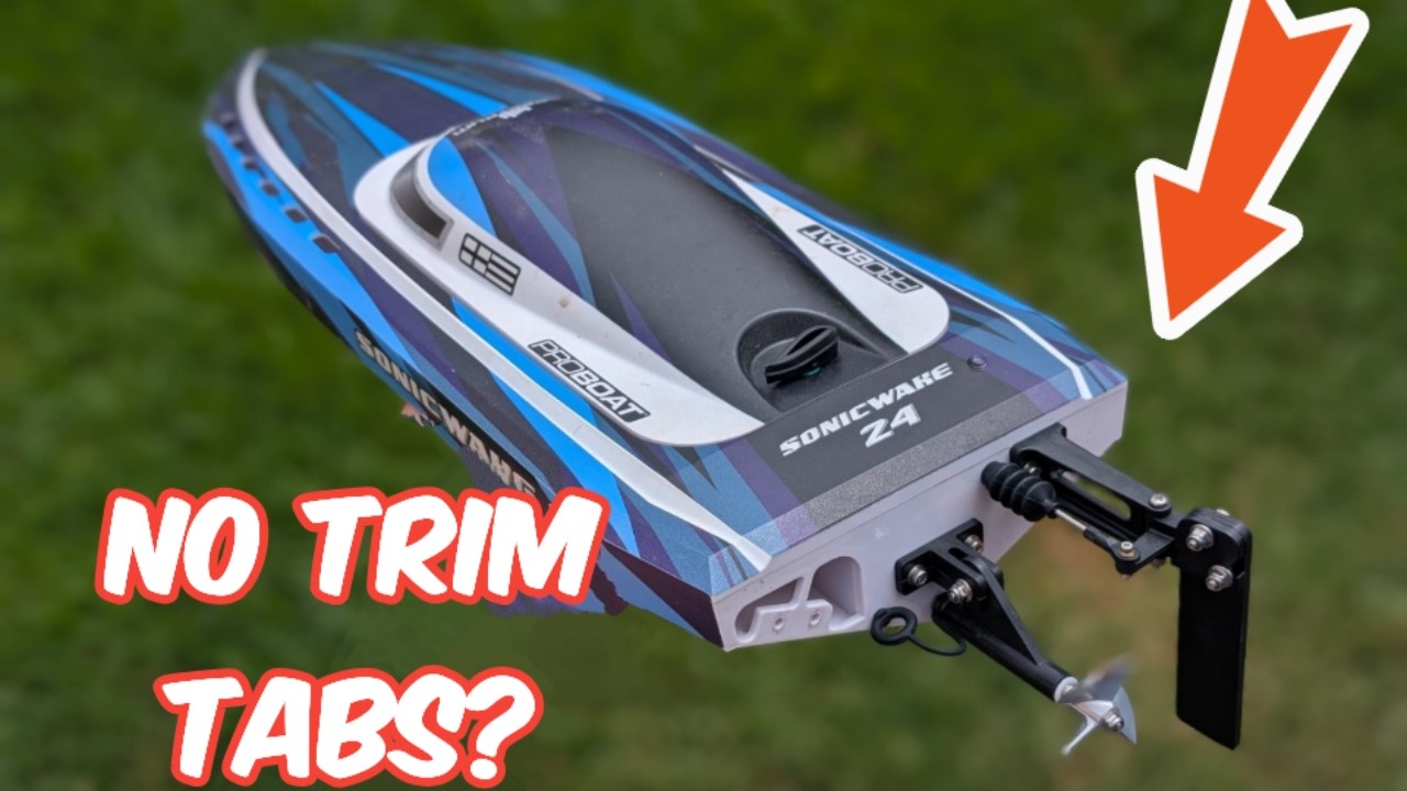 I Removed The Factory Trim Tabs on our Proboat Sonicwake 24 - I wasnt expecting that!