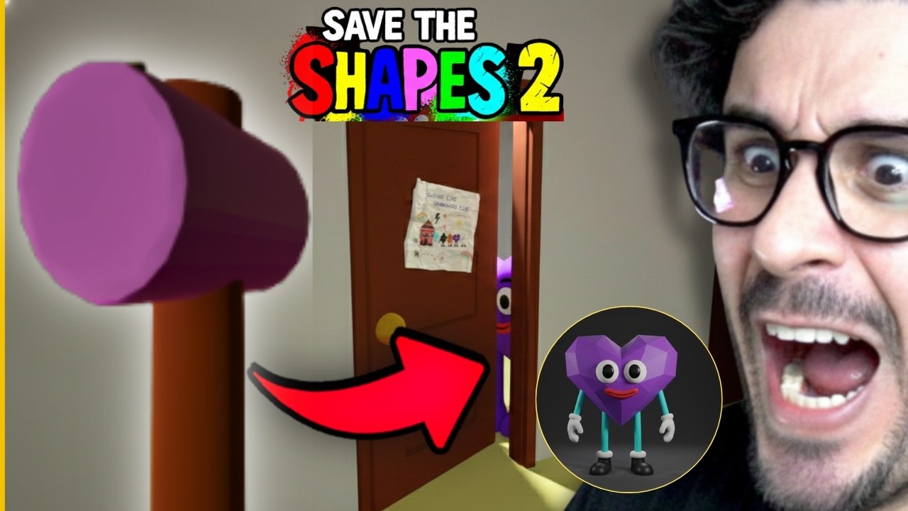 DESCOBRI A PORTA SECRETA DO CAPITULO 2 USANDO MARTELO| SAVE THE SHAPES CAPITULO 1 NOVO MASCOT HORROR