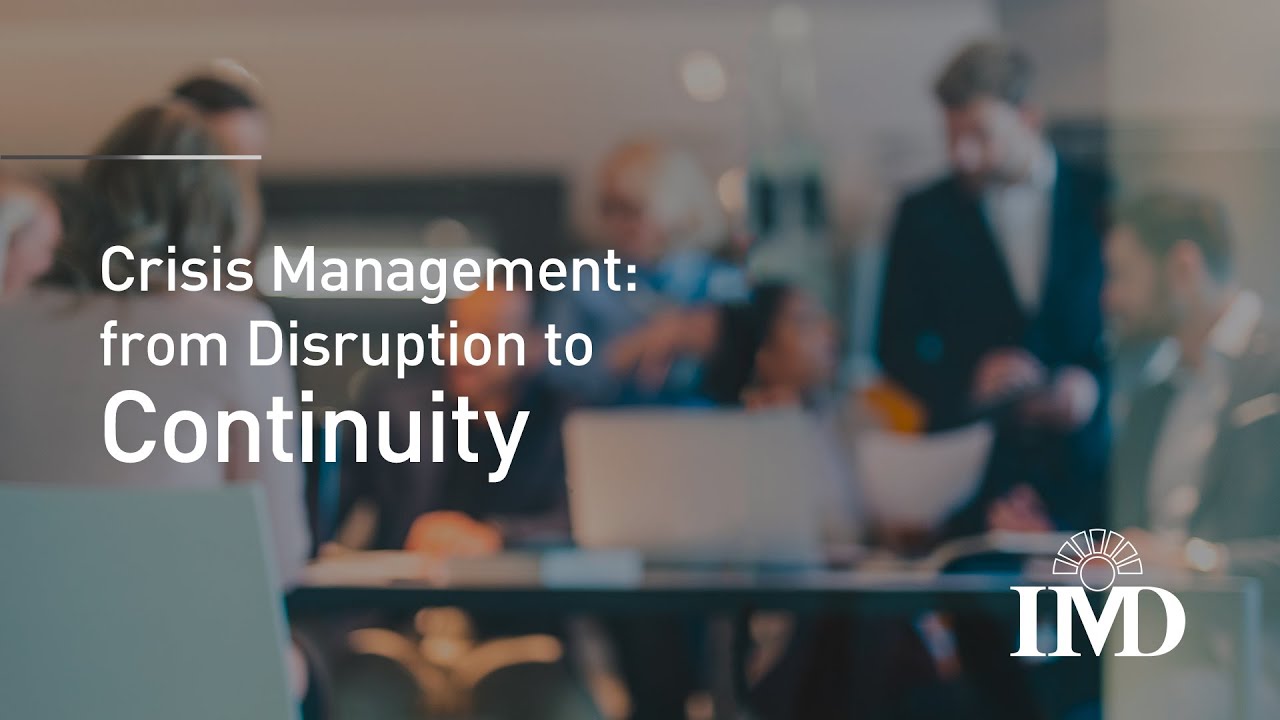 Crisis management: from disruption to continuity