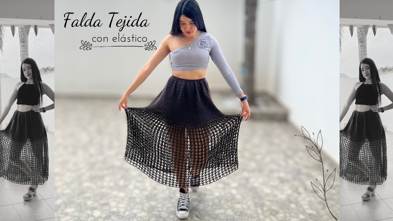 FALDA TEJIDA CON ELASTICO