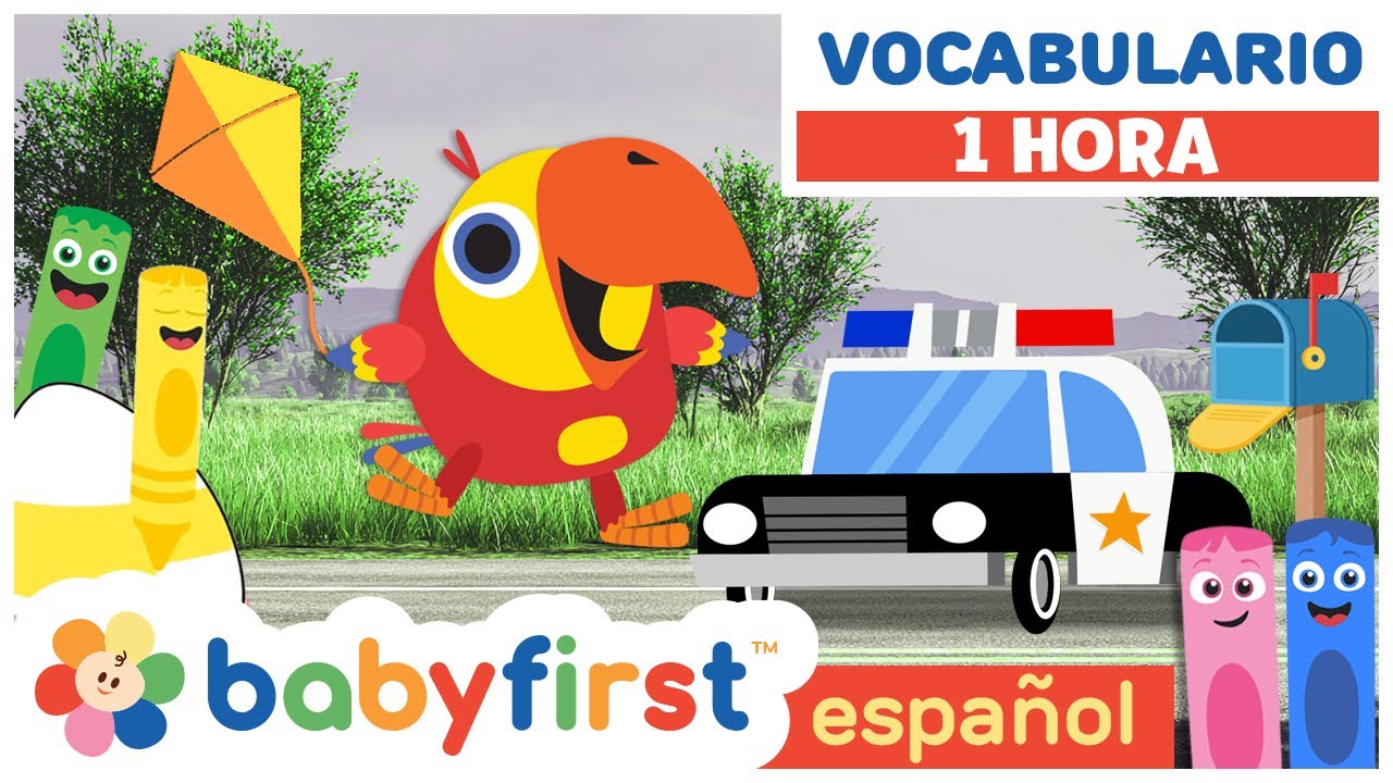 Primeras palabras con Larry: ¡Vehículos y Frutas | Nuevos Episodios! | BabyFirst en Español