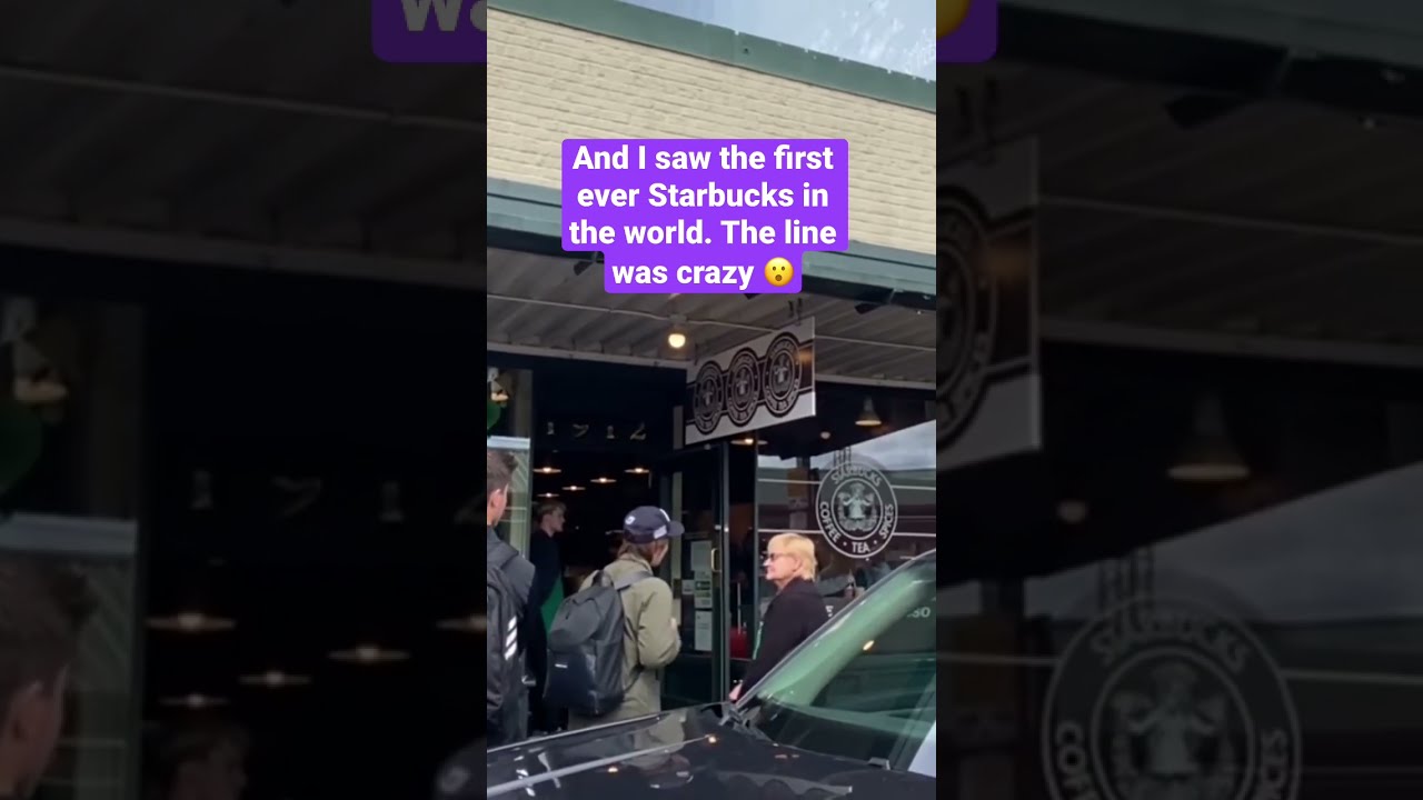 The first ever #starbucks in the world in #Seattle 🇺🇸 and that line was enormous 😮