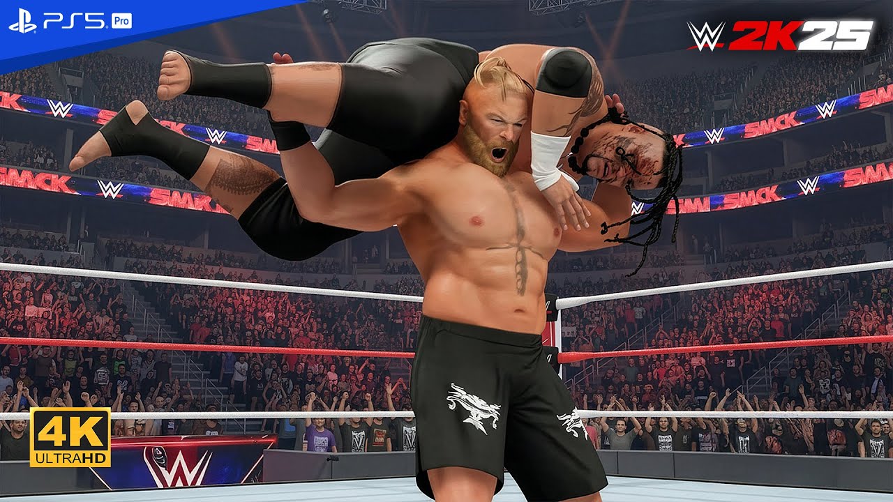 WWE 2K25 – Брок Леснар против Умаги | Без правил | ПОЛНЫЙ МАТЧ [PS5™ Pro 4K60]