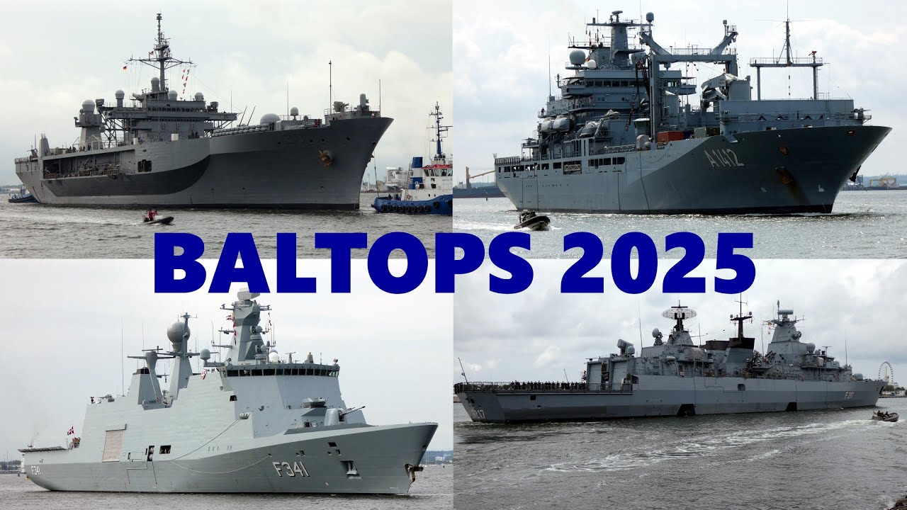 Auslaufen ALLER Kriegsschiffe in Rostock zum NATO Manöver BALTOPS 2025 auf der Ostsee