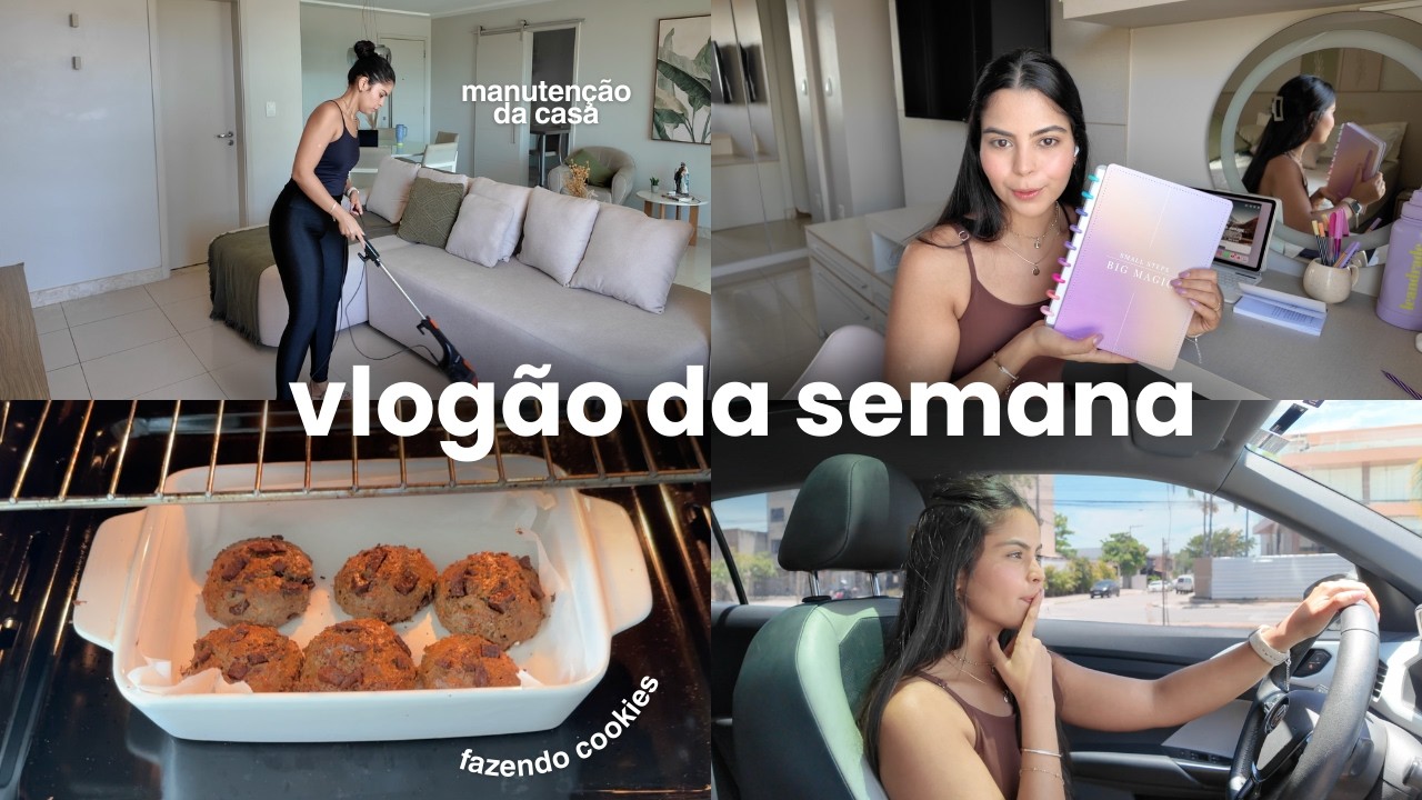 a rotina acontecendo, faxinando a casa, decorei meu cantinho de trabalho e fiz cookies de forno