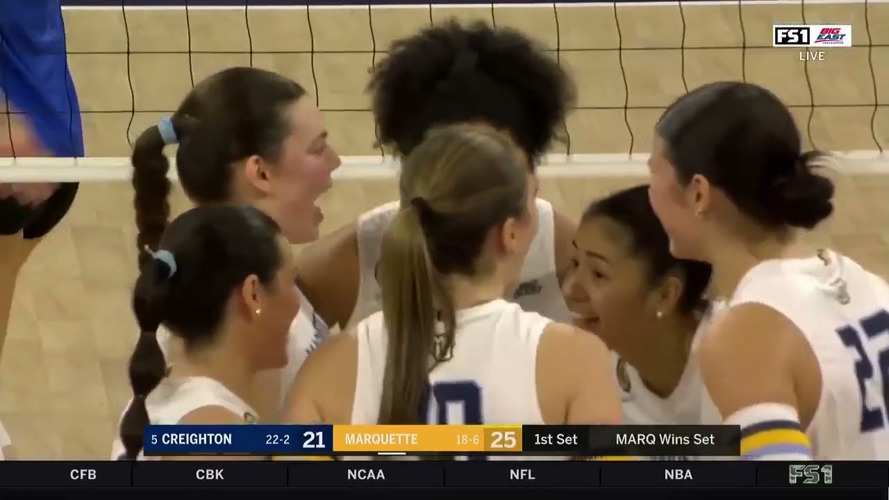 Creighton Volleyball Highlights at Marquette, 11/10/24