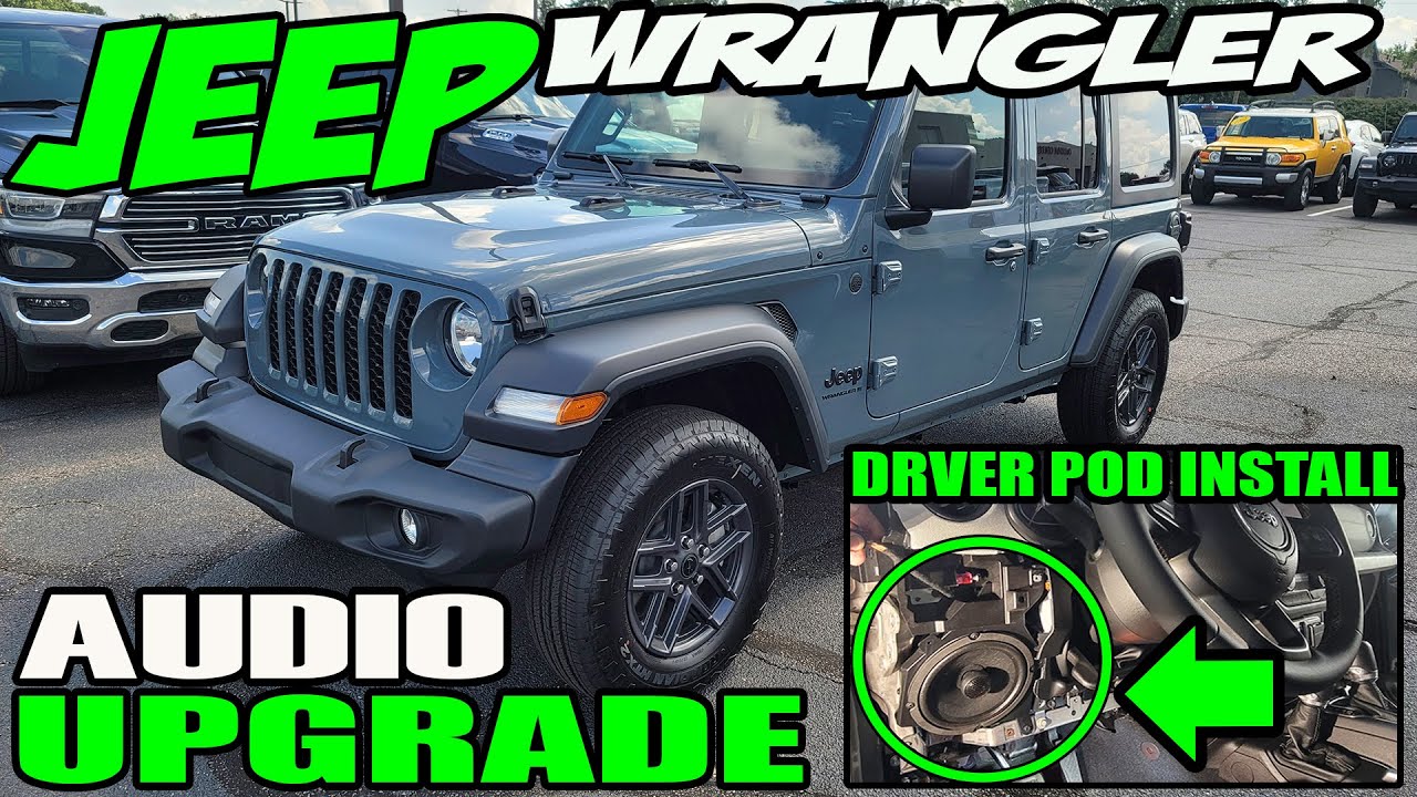 2024 JEEP WRANGLER AUDIO UPGRADE / HOW TO DRIVER SPEAKER POD LOWER DASH / PART 2