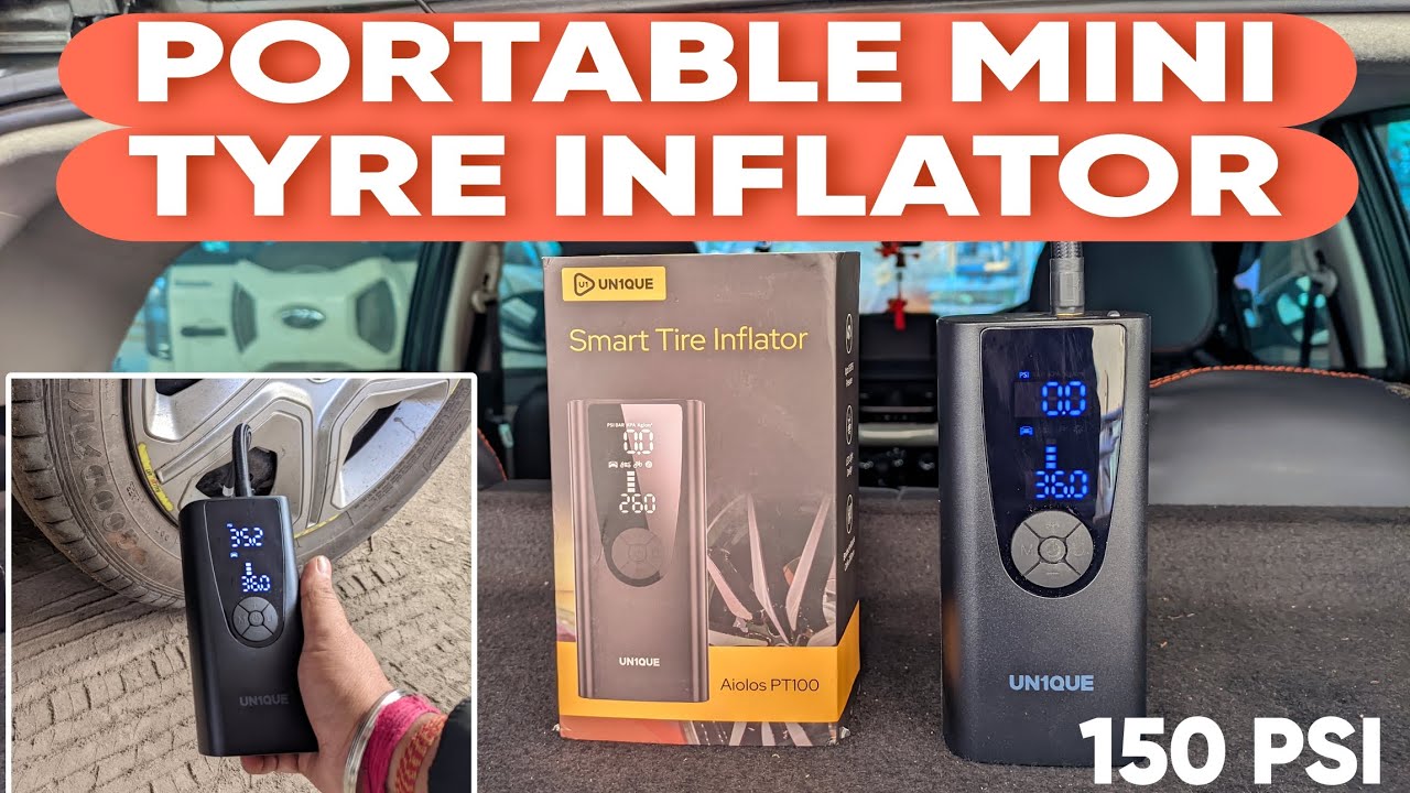 UN1QUE Portable Tyre Inflator for Car | Recharge Tyre Inflator for car