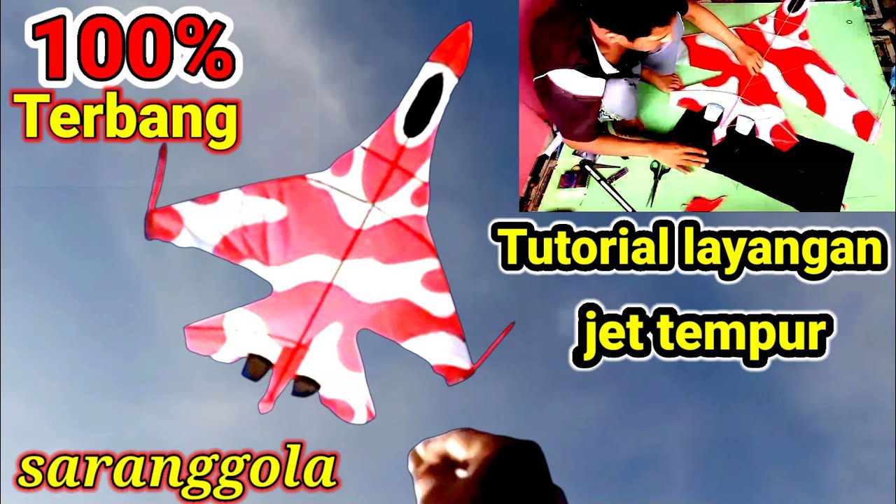 Cara mudah membuat layangan pesawat tempur mini 100% terbang