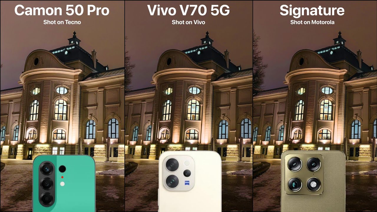 Tecno Camon 50 Pro Vs Vivo V70 5G Vs Motorola Signature Camera Test Comparison