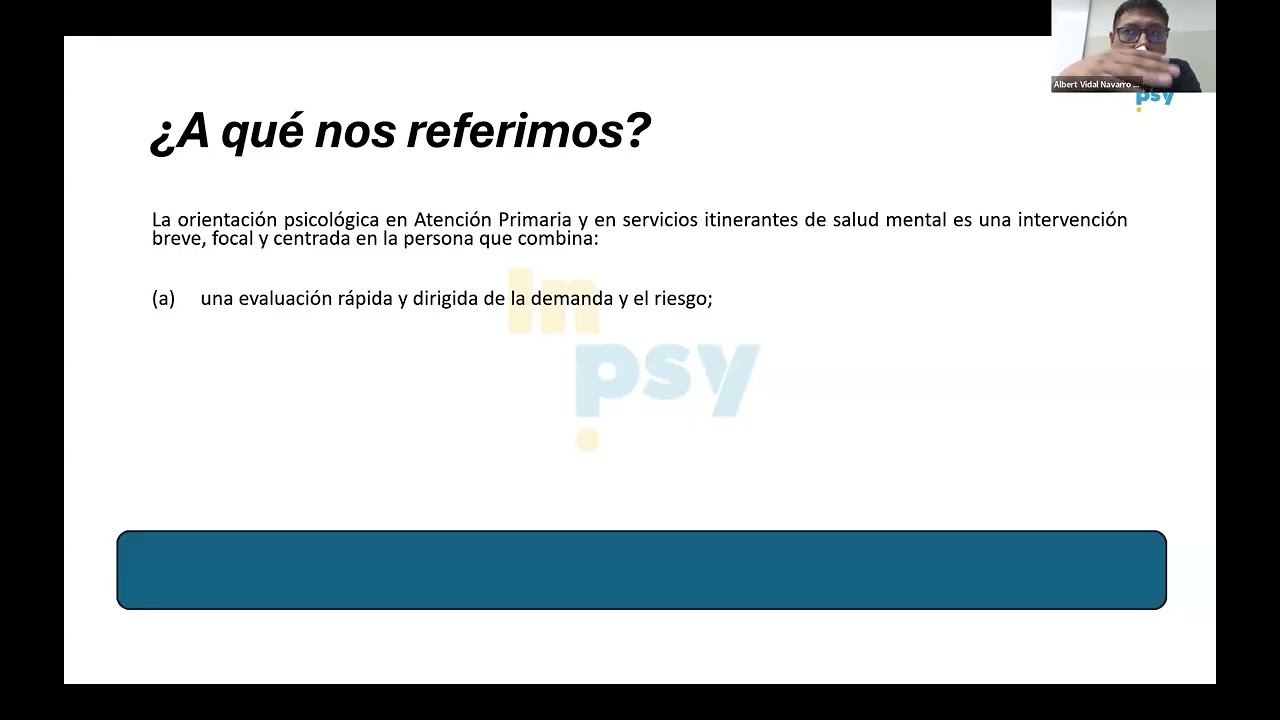 COMPETENCIAS DE ORIENTACIÓN PSICOLÓGICA EN ATENCIÓN PRIMARIA Y CONTEXTOS ITINERANTES DE SALUD MENTAL