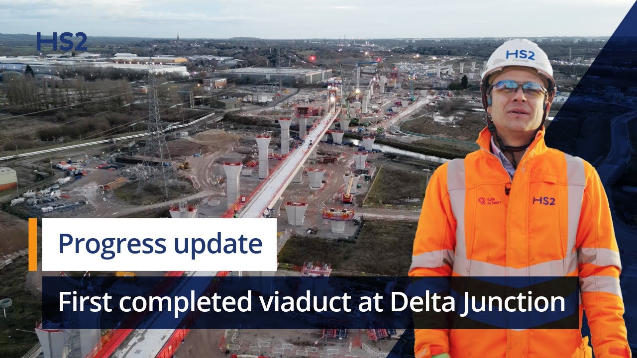 First HS2 Delta Junction viaduct section complete using UK first bridge building technique