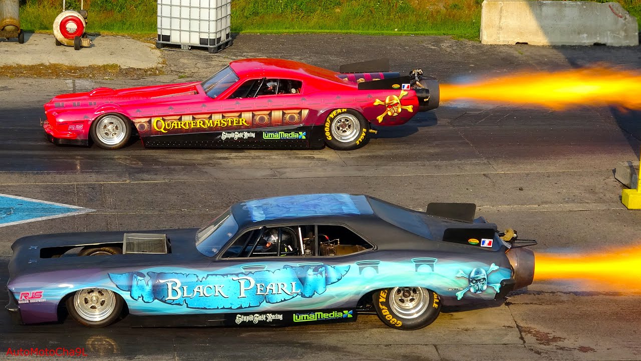 Dragon's Fire Jet Truck and Dragsters Speeds Over 200mph at Great Lakes Dragaway