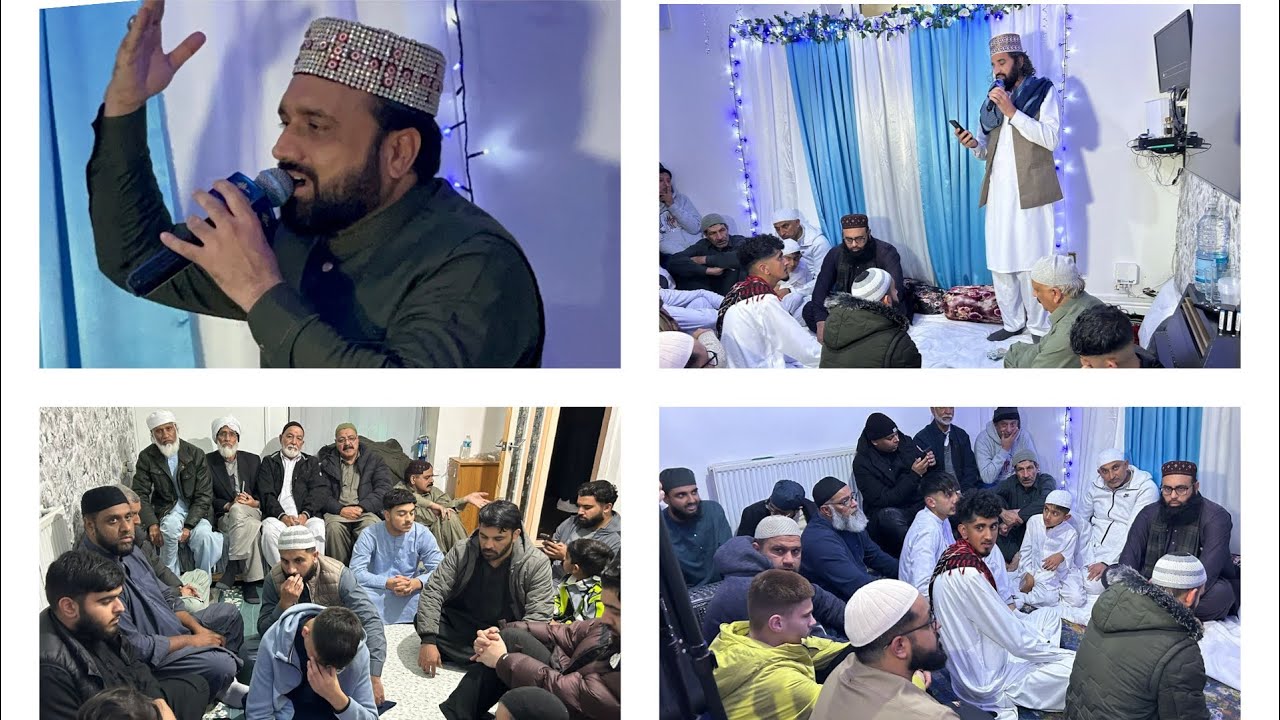 Huge Milad Mehfil-Qazi Tariq(Gt.Harwood) Naats by Peer Rauf Shah Gillani & Qari Shahid #kashmiri