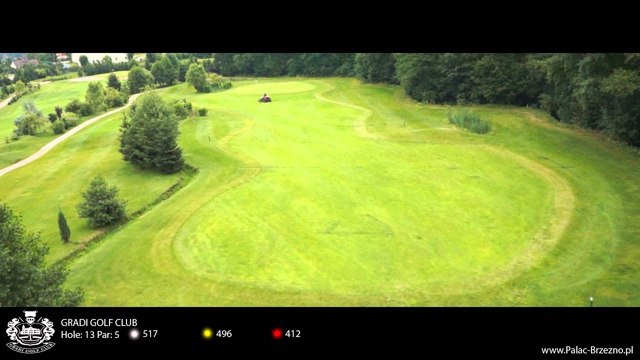 Gradi Golf Club dołek hole 13 Pałac Brzeźno