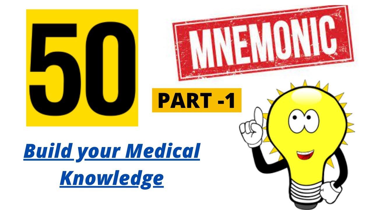 50 Mnemonics for Medical Students| Part-1 | Medical Bro