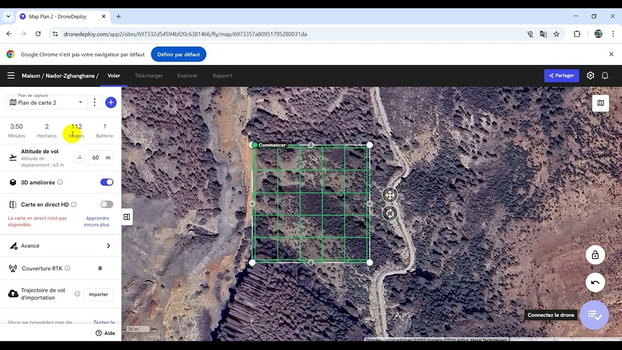 Simulation de vol par Drone sur DroneDeploy
