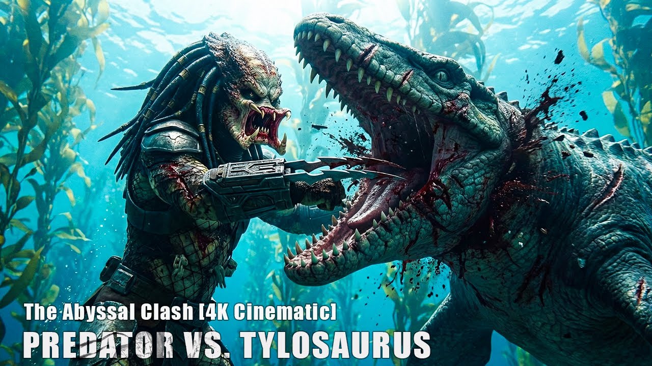 Predator v.s Tylosaurus: The Abyssal Clash (4K Cinematic)