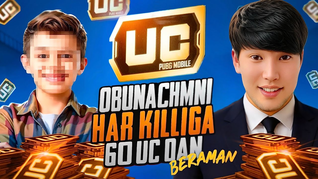 😱OBUNACHMNI HAR BIR KILLI UCHUN 60 UC DAN💀BUNAQASI HALI BOLMAGAN🥵