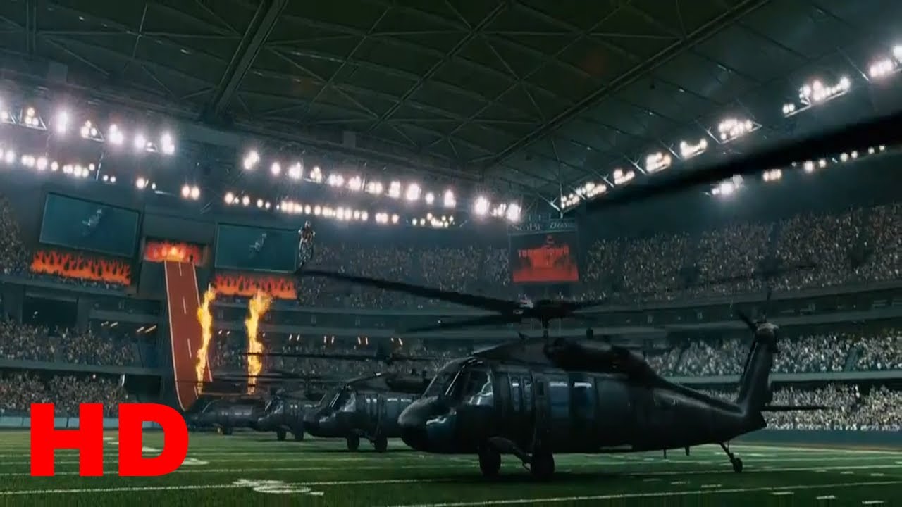 Ghost Rider- JB's Record Jump over 6 Helicopters.