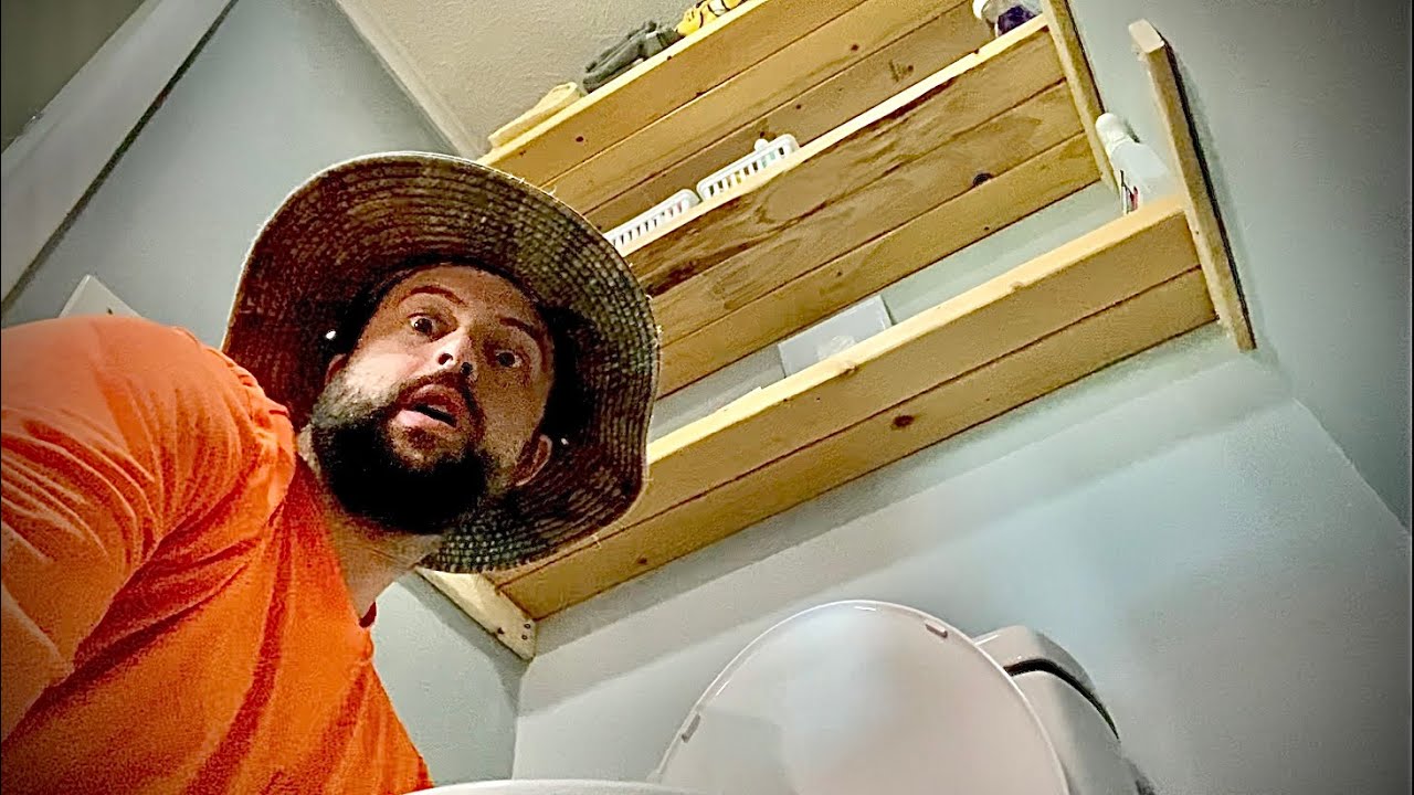 How to build a bathroom toilet shelf