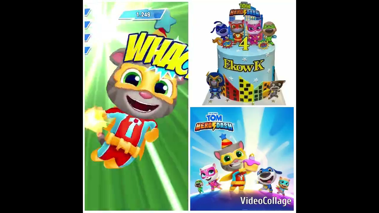 Talking Tom Hero Dash Happy Birthday Tom Balloon Party Tablet Gameplay