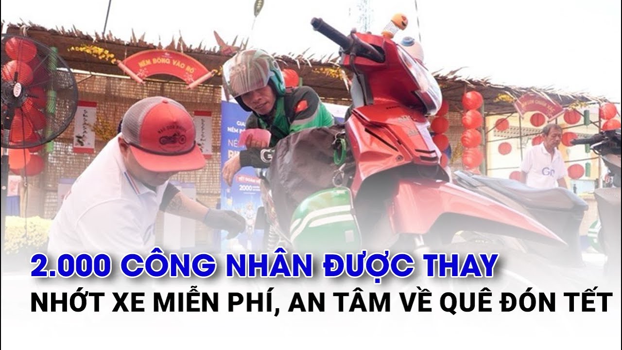 2.000 công nhân được thay nhớt xe miễn phí, an tâm về quê đón Tết | Báo Lao Động